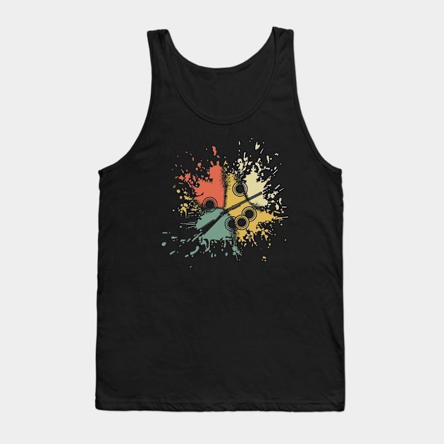 SKEET SHOOTING INK SPLASH Tank Top by ONSTROPHE DESIGNS